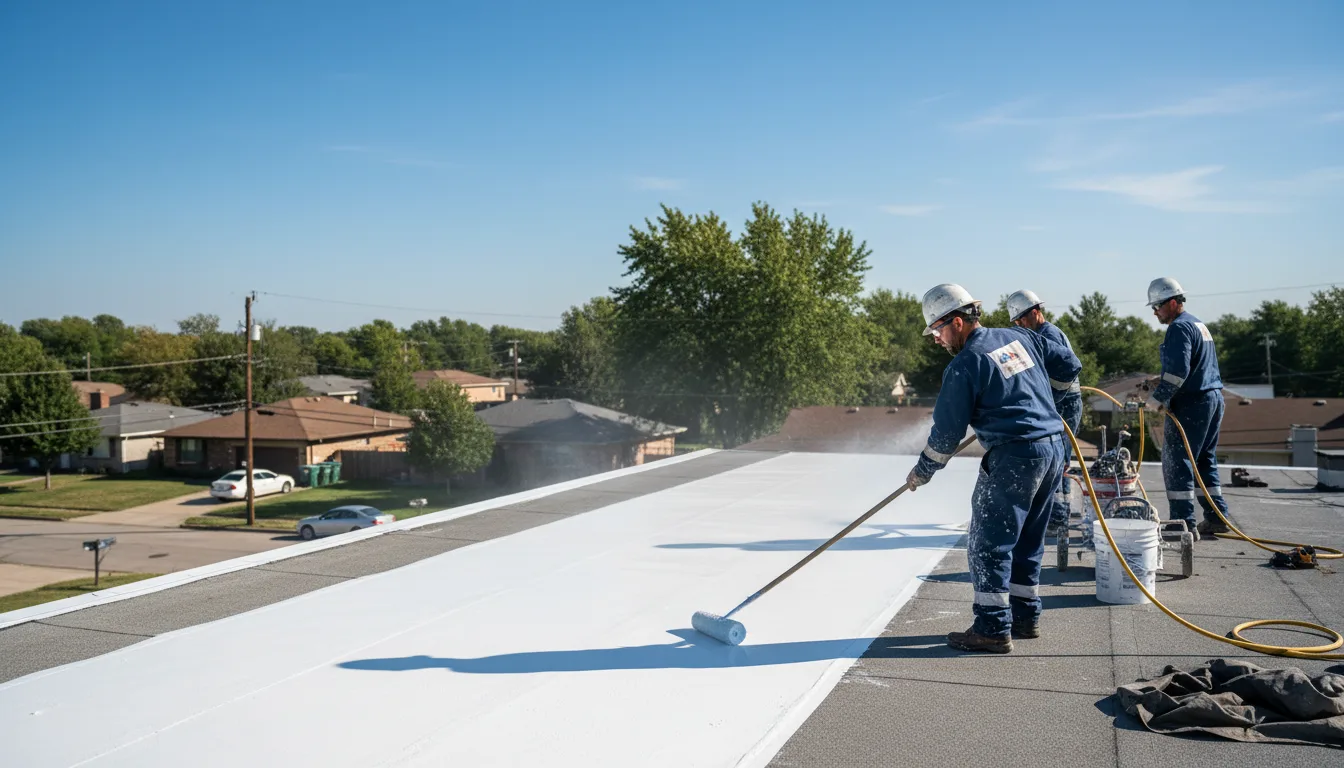 Commercial roof coating in Crawford, OK near me